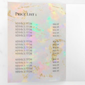 elegante Opal-Dreifach-Broschüre Dreifach Gefaltete Einladung (Innen Erste Seite)