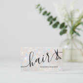 Elegante Opal Glitter Haar Styling Schere Visitenkarte (Stehend Vorderseite)