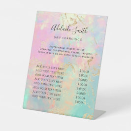 elegante Opal Preisliste Pedestal Sign Sockelschild