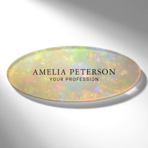 Elegante Opalstein-Textur Mitarbeiter/ Personal Namenschild
