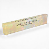 Elegante Opalstein-Textur Professionell Custom Namensplakette