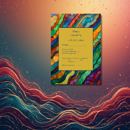 Elegante opulente afrikanische Hochzeit in Urlaubs RSVP Karte