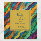 Elegante opulente afrikanische Hochzeit in Urlaubs Weinetikett (Einzelnes Label)