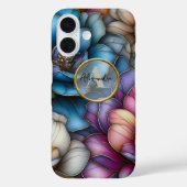 Elegante opulente Blume mit goldenem Rahmen Case-Mate iPhone Hülle (Rückseite)