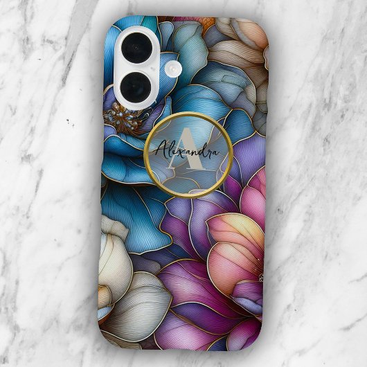 Elegante opulente Blume mit goldenem Rahmen Case-Mate iPhone Hülle