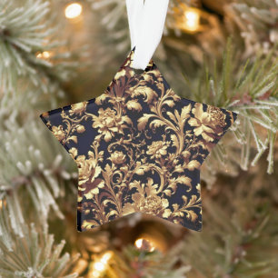 Elegante Opulenz: Schwarz und Gold Flämisch Barock Ornament