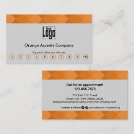 Elegante Orange Accents Logo Social Media Call Treuekarte