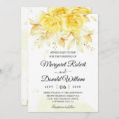 Elegante, orange Aquarellfarben Einladung zur Hoch (Vorne/Hinten)