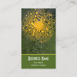 Elegante Orange, Black, Khaki Business Card Visitenkarte
