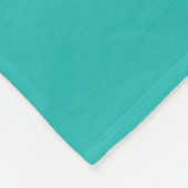 Elegante Orange Blume - Aqua Fleecedecke (Ecke)