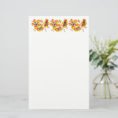 Elegante Orange-Blume Briefpapier (Stehend Vorderseite)