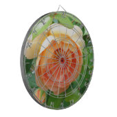 Elegante Orange Blush Rose Dartscheibe (Vorderseite Links)