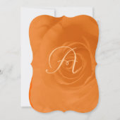Elegante Orange Coral Rose Hochzeit Einladung (Vorderseite)