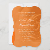 Elegante Orange Coral Rose Hochzeit Einladung (Rückseite)