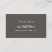 Elegante Orange Floral Business Cards Visitenkarte (Rückseite)