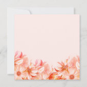 Elegante Orange Floral Wedding Einladung (Rückseite)