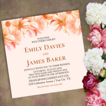 Elegante Orange Floral Wedding