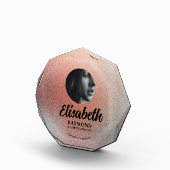 Elegante Orange Foto Blu Block Template (Rechts)