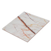 Elegante orange geäderte Natursteintextur Fliese (Seite)