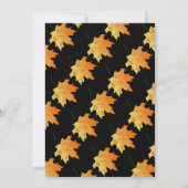 Elegante Orange Herbstlaubs Black Floral Wedding Einladung (Rückseite)
