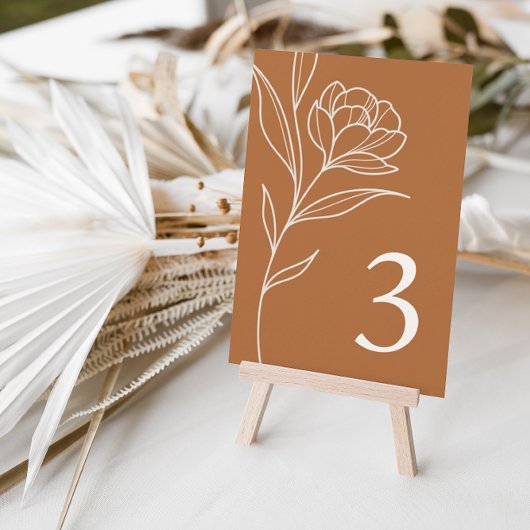Elegante Orange Hochzeitskarten mit floraler Tisch Einladung