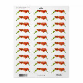 Elegante Orange Orchids Custom Blank Labels (Vorne)