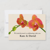 Elegante Orange Orchids Response RSVP Card (Rückseite)