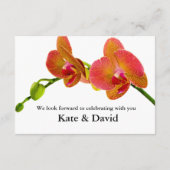 Elegante Orange Orchids Response RSVP Card (Rückseite)
