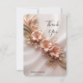 Elegante Orange Peach Floral Dankeschön Karte (Vorderseite)