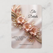 Elegante Orange Peach Floral Detail Umschließkarte Begleitkarte (Vorderseite)