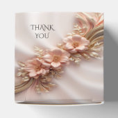 Elegante Orange Peach Floral Gevor Box Geschenkschachtel (Oben)