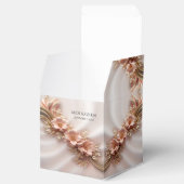 Elegante Orange Peach Floral Gevor Box Geschenkschachtel (Geöffnet)