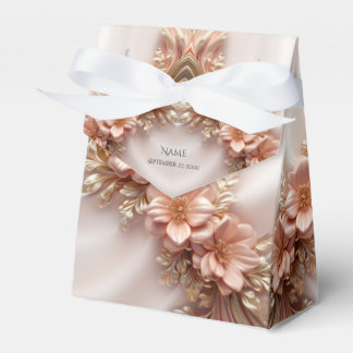 Elegante Orange Peach Floral Gevor Box Geschenkschachtel