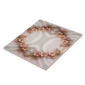 Elegante Orange Peach Floral Keramik Tile Fliese (Seite)