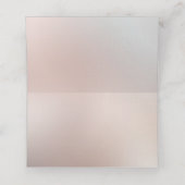 Elegante Orange Peach Floral Platzkarte (Innenseite Aufgefaltet)