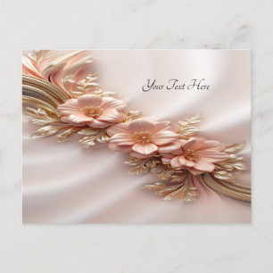 Elegante Orange Peach Floral Postkarte