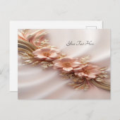 Elegante Orange Peach Floral Postkarte (Vorne/Hinten)