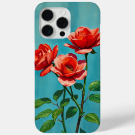 Elegante Orange Rose Floral Mobile Case for Women