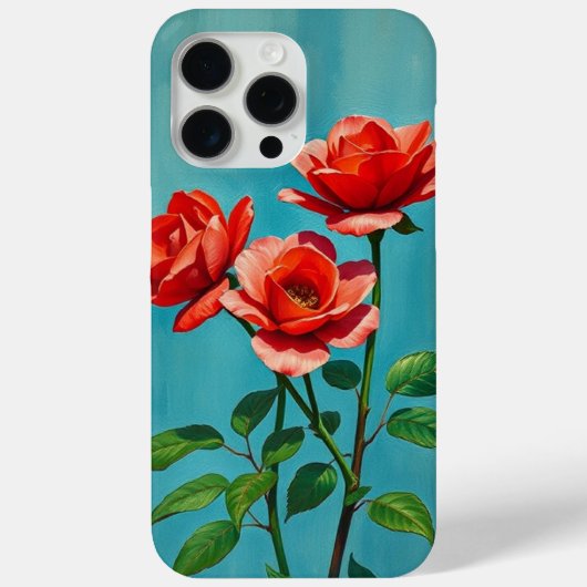 Elegante Orange Rose Floral Mobile Case for Women (Rückseite)