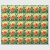Elegante Orange-Rose Geschenkpapier (Flach)