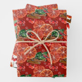 Elegante Orange Slices Cinnamon Sticks Geschenkpapier Set (Beispiel)