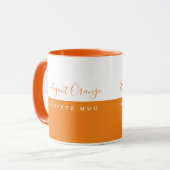 Elegante Orange Tasse (Vorderseite Links)