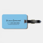 Elegante Orange- und Blue Lotus-Blume Gepäckanhänger (Rückseite horizontal)