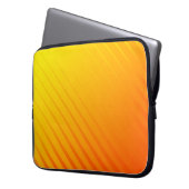 Elegante, orange und gelbe Abstrakte Linien Laptopschutzhülle (Vorderseite Links)