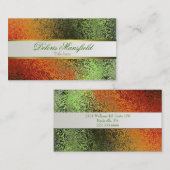 Elegante orange und grüne visitenkarte (Vorne/Hinten)