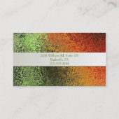 Elegante orange und grüne visitenkarte (Rückseite)