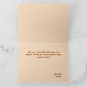 Elegante Orange- und Rosa Osterkarte Karte (Innenseite)