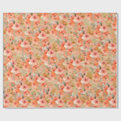 Elegante Orange Watercolor Geschenkpapier (Flach)