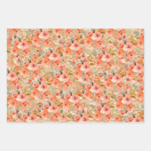 Elegante Orange Watercolor Geschenkpapier Set (Vorderseite)