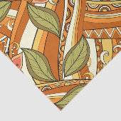 Elegante, orange weiße Blume und wirbeln Seidenpapier (Ausschnitt)